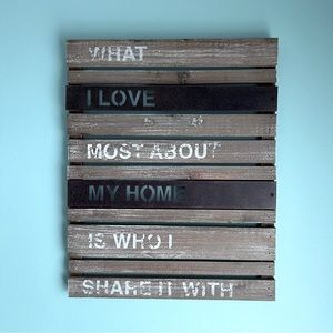 Slatted Wood Sign